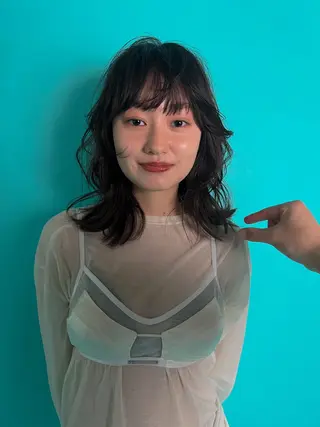 ミディアム パーマ パーマ/レイヤー 岩山丈一郎のヘアスタイル