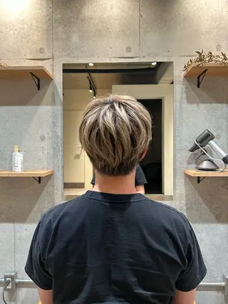 ショート メンズ 葉月/ボブ/ 透明感カラー／中目黒のヘアスタイル