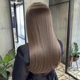 ロング 髪質改善×縮毛矯正× 艶カラー　吉原和磨のヘアスタイル