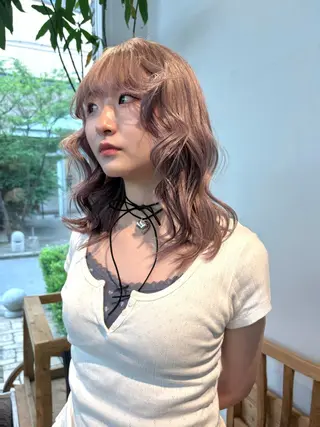 ミディアム Fev YUZUのヘアスタイル