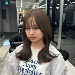 ミディアム カラー HARUKI MINATO Japan SENDAI所属・🌈【透明感・韓国 ヘア】がっきー🌈のヘアスタイル