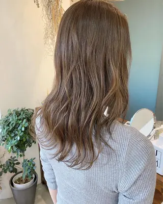 セミロング カラー パーマ OVER→三軒茶屋 /縮毛矯正・髪質改善のヘアスタイル