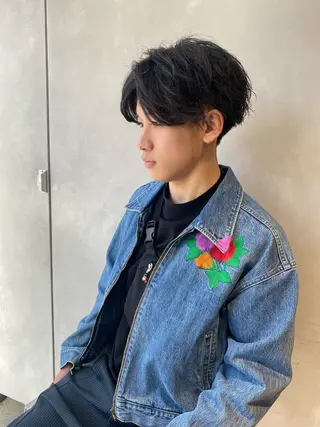 メンズ nishido ハイライト/海外ヘアのヘアスタイル