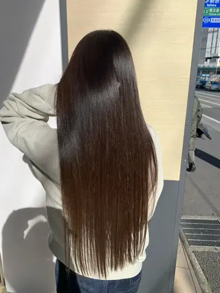 ロング カラー ウスイ ハルカのヘアスタイル