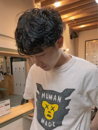 パーマ メンズ 【ボブ】縮毛矯正/ 船橋駅5分/鈴木杏美のヘアスタイル