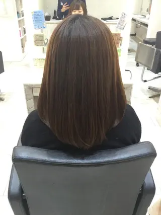 ミディアム カラー レイヤー／パーマ 西山賢志のヘアスタイル