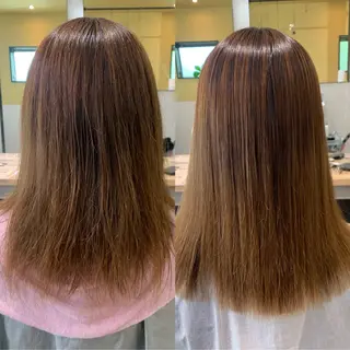 ロング パーマ hub hair レイヤー/透明感のヘアスタイル