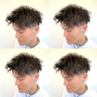 ショート メンズ パーマ 盛林 桜成のヘアスタイル