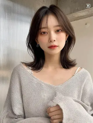 セミロング 岡田 望愛🫧のヘアスタイル