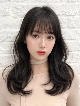 セミロング カラー 韓国ヘア×2way 🇰🇷和知拓郎のヘアスタイル