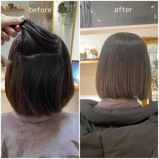 セミロング パーマ 艶カラー 🤍🫧/makoのヘアスタイル