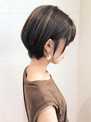 ショート ショート/ボブ/ 白髪ぼかし/しんやのヘアスタイル