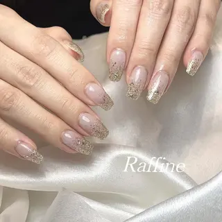 ネイル RAFFINE 月🦋🩵のネイルデザイン