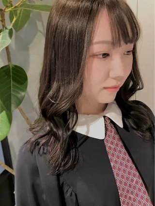 ロング カラー パーマ ヘアアレンジ ショートヘア原宿 fifth コシのヘアスタイル