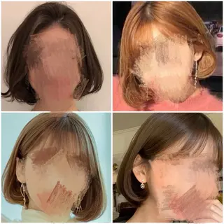 ミディアム パーマ ヘアアレンジ 【柔らか透明感✨/ 似合せ前髪】大石葉月のヘアスタイル