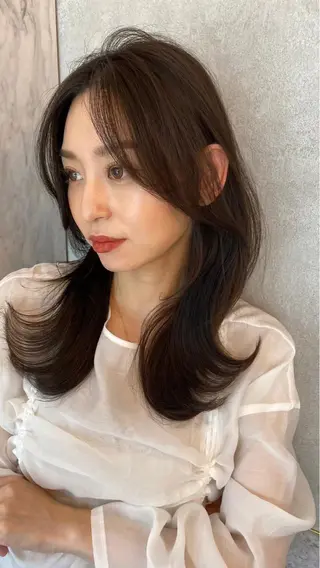 セミロング 🎀しゅな/韓国 レイヤー/透明感♡のヘアスタイル