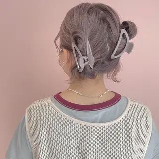 ヘアアレンジ レイヤーカット/ ハイトーンchimiのヘアスタイル