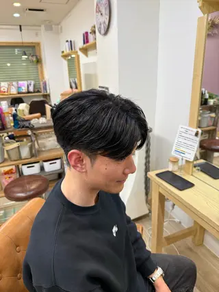 パーマ メンズ 大阪梅田 稲葉利也斗のヘアスタイル