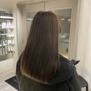 ロング カラー ハイレイヤー/ウルフ 吉田ジョウのヘアスタイル