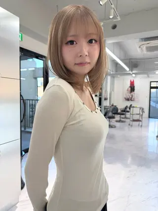 カラー ViVIE 福岡天神 🎀高橋桜花のヘアスタイル