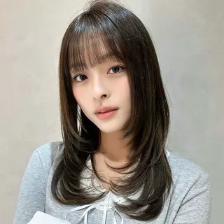 セミロング ボブ・韓国レイヤー・ くびれボブ・内藤康太のヘアスタイル