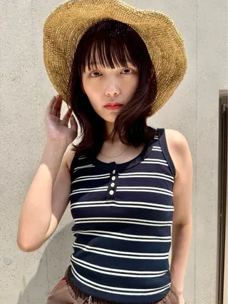 ミディアム カラー 嶋佐 昌大 シマサマオのヘアスタイル