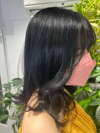 セミロング カラー mimiiy梅田 中崎町ハイトーンのヘアスタイル