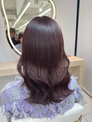 セミロング カラー 韓国レイヤー/ 顔まわり/西野和裕のヘアスタイル