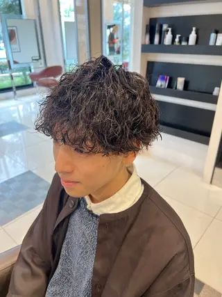 パーマ メンズ 野口 竜矢のヘアスタイル