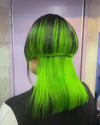 セミロング ハイトーン/ブリーチ /ウルフ⛓️MAKIのヘアスタイル