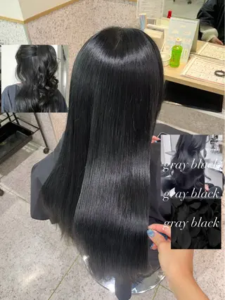 ロング カラー 髪質改善&艶カラー/ ほんだあみ (♡)のヘアスタイル
