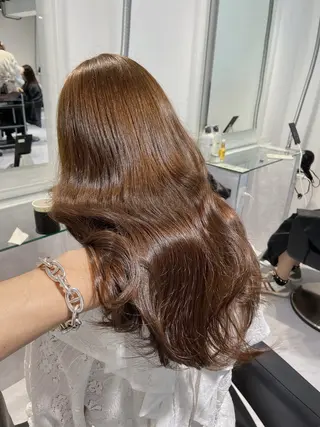 セミロング カラー ✨透明感、艶髪ヘア✨ 韓国ヘア特化💖のヘアスタイル