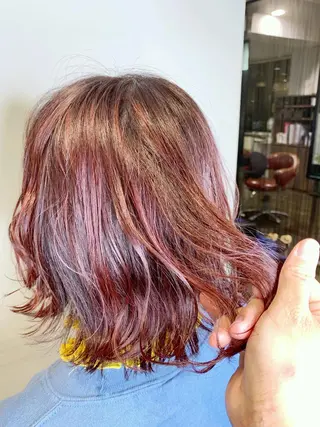 ミディアム カラー ヘアアレンジ 🌿‬ ܸAir 透明感🌱西村知佳のヘアスタイル