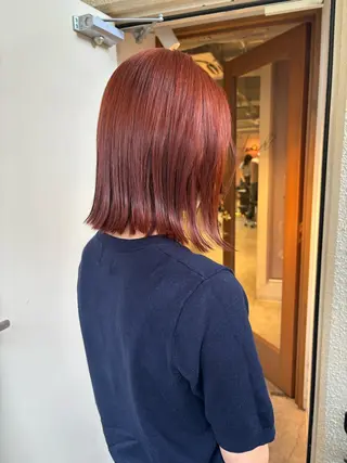 ミディアム カラー mei｜顔まわり ×透明感カラーのヘアスタイル