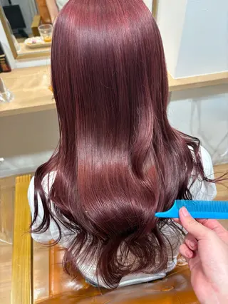 ロング カラー akane/ 縮毛矯正/暖色のヘアスタイル