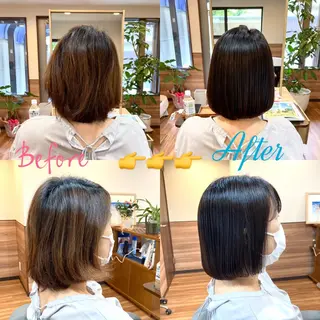 ミディアム カラー Annon プライベートサロンのヘアスタイル