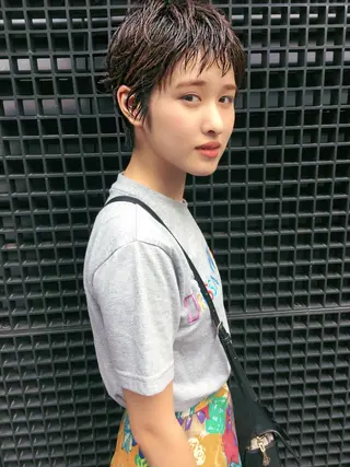 ショート パーマ レイヤーカット/ パーマ/鎌田実奈歩のヘアスタイル