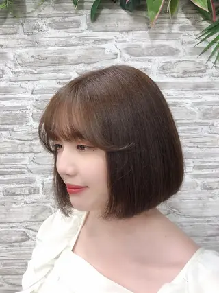 ショート カラー 韓国ヘア🤍髪質改善 🇰🇷AKANEのヘアスタイル