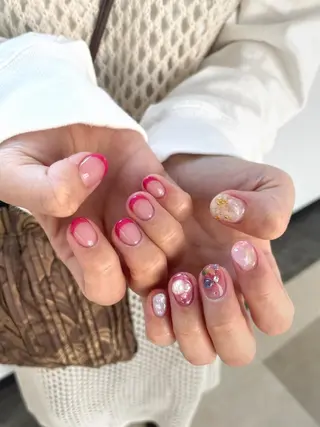 ショート m kaori𓃟のネイルデザイン