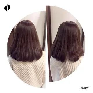 ミディアム セミロング カラー ✨縮毛矯正✨髪質改善 ナカシマ ユミのヘアスタイル