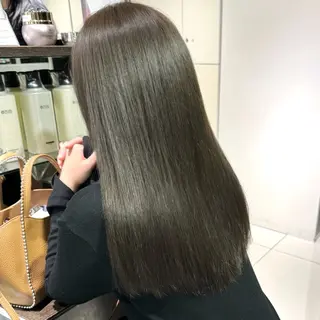 ロング カラー ヘアアレンジ ブリーチなしカラー /ベージュ/安形翔のヘアスタイル