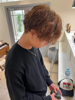 パーマ メンズ 森川 好羽のヘアスタイル