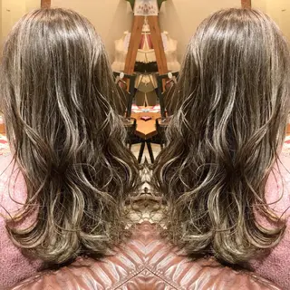 セミロング カラー シールエクステ⭐️ オオミタクヤのヘアスタイル