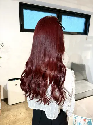 ロング カラー 暖色カラー🍒 ケアブリーチ/akiのヘアスタイル