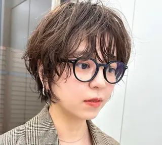 ショート パーマ sand 大阪梅田所属・ショートパーマ🌀 ✂︎小寺仁紫のヘアスタイル