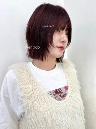 ショート カラー 松本優香/ボブ/ダ ブルカラー/髪質改善のヘアスタイル