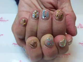 ネイル ネイルリボン 受付スタッフのネイルデザイン