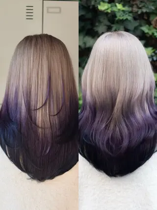 カラー ウルフとデザイン カラーの神のヘアスタイル