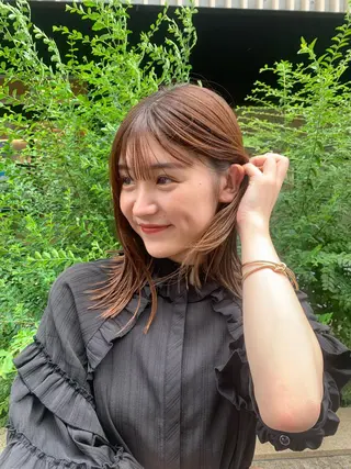 ミディアム ボブ/レイヤー/ニュ アンスパーマ/小夏のヘアスタイル