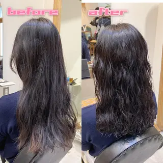ロング パーマ ブリーチ縮毛矯正/ デサキ ショウヘイのヘアスタイル
